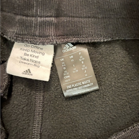 ADIDAS Women's Black Lounge Fleece Sweatshirt and Joggers Set Size XS - Picture 8 of 14